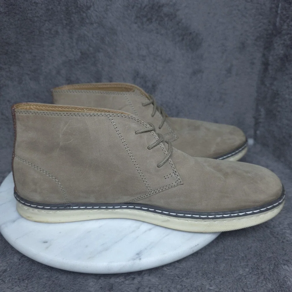 Johnston & Murphy Boots Boys Size 7 Beige Chukka Shoes Leather Casual 28-3857